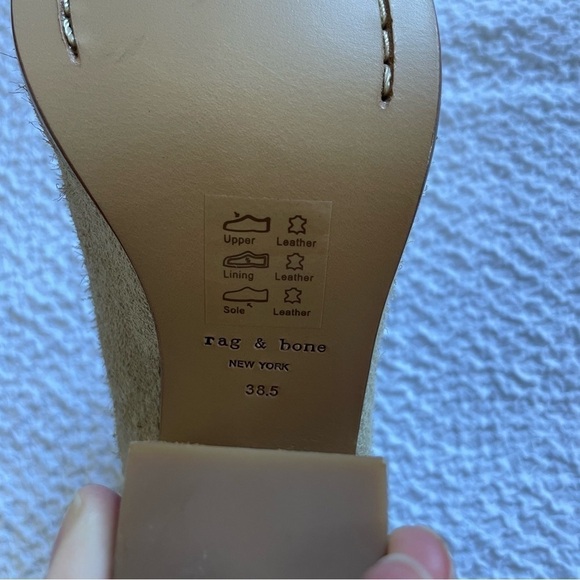 NWOT Rag & Bone Harrow Suede Stacked Heel Bootie Tan Camel Size 8.5 (38.5) - Picture 7 of 17